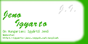 jeno igyarto business card